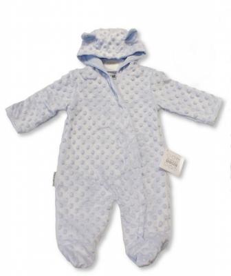 NT2020-2614S  Bubble/Popcorn Hooded All in One  (NB-9 months)