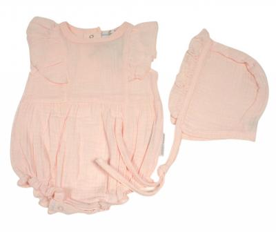 NT2120-6169P  Muslin Frills Romper Set  (3-12 months)