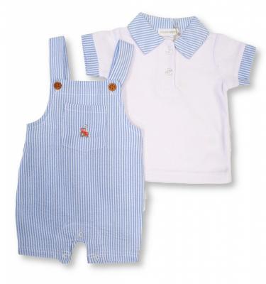 NT2120-6343S  Tractor Dungaree and Polo Shirt ( Nb-9 months)