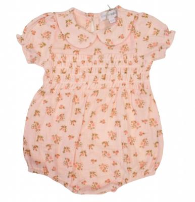 NT2120-6348P  Floral Rose Romper  (Nb-9 months)