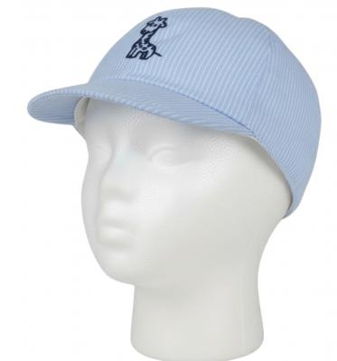 PB0373-1  Woven stripe soft peak camp (New born - 3 months)