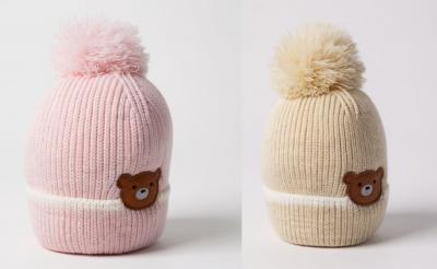 PB6253CP  Pom Pom Teddy Hat  (3-12 months)