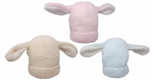 PB6251  Chenille Hat with Ears  (0-6 months)