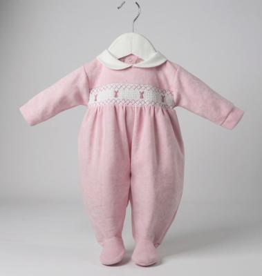 PX0507P  Bunny Velour  All in One  (Newborn - 6 months)