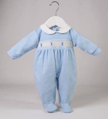 PX0507S  Sky Bunny Velour  All in One  (Newborn - 6 months)
