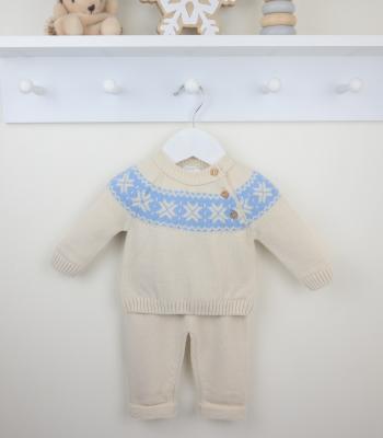 PX0767-N-B  Blake Knitted Suit and Hat  (newborn - 6 months)