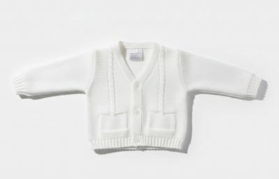 PX0877-W-A  White Fletcher Cardigan  (NB-6 months)