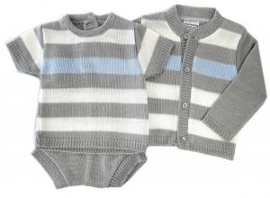 PXCamden_JP  Striped Pants 3 Piece Set  (0-12 Months)