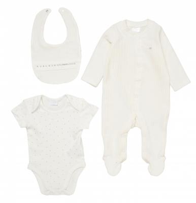 RBE07781-W   Ribbed velour nursery Layette Set  (Nb-6 months)