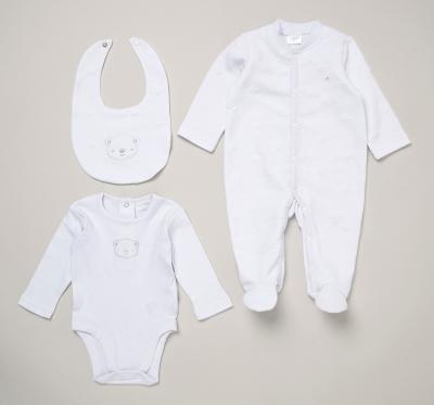 RBE07816WW  Teddy textured Layette Set  (Nb-6 months)