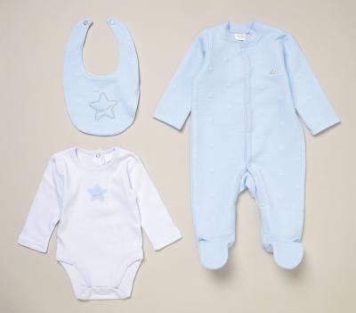 RBE07818  Star textured Layette Set  (Nb-6 months)