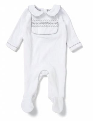 RBE08290  Bibbed Velour All In One  (0-9 months)