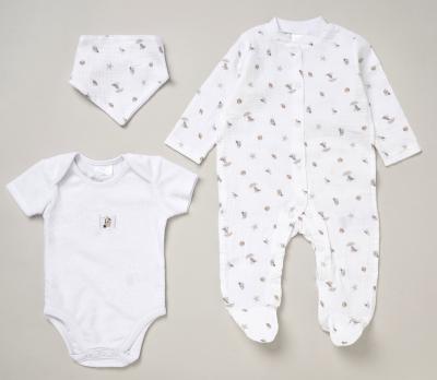 RBF08975  Muslin "Seaside" 3 Piece Layette Set  (0-12 months)