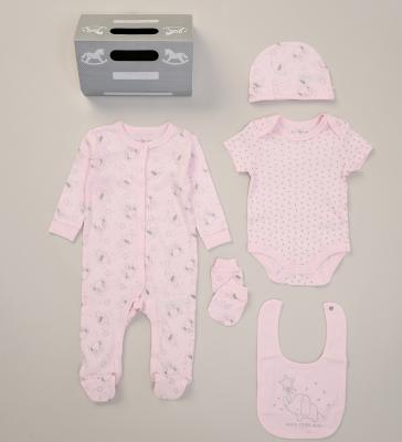 RBF09905P  Sparkle "Hello" 5 Piece Layette Set  (Nb-6 months)