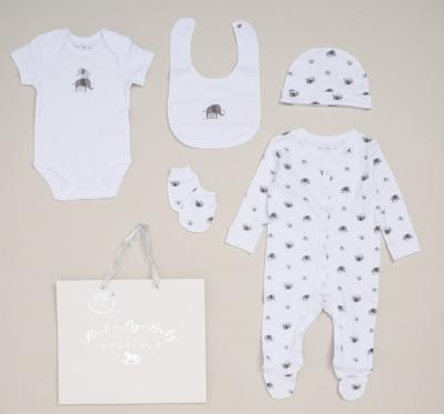 RBF10399   Elephant Set 5 Piece Layette Set  (Nb-6 months)
