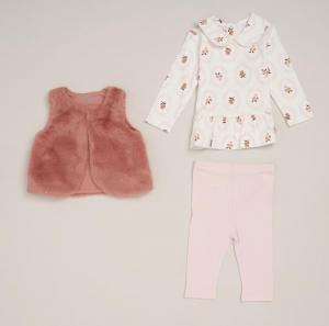 LJG10743B  Floral Gilet Set  (2-5 years)
