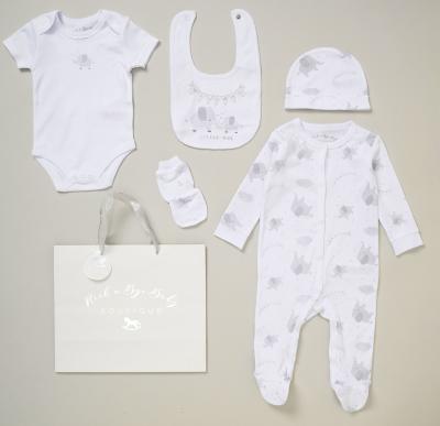 RBG12407  Little One elephant 5 Piece Layette Set  (Nb-6 months)