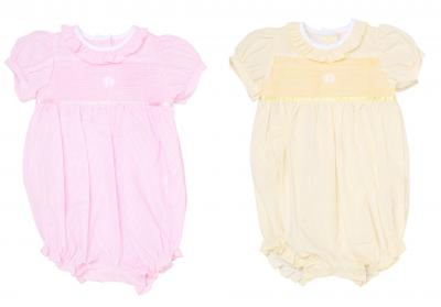RBH12810  Daisy Smocked Romper  (0-9 months)