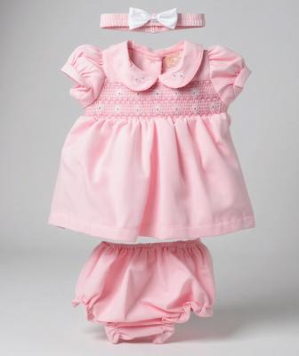 RBH12820-B   Smocked  Dress Set  (9-24 months)