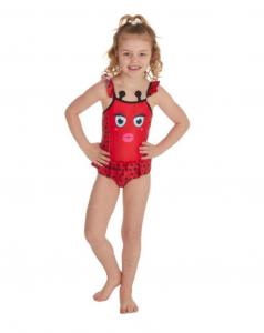 RM09C068lb  Novelty Ladybird Swimsuit  (2-6 years)