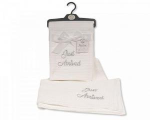 SB112-1062  "Just Arrived" Cotton Waffle Wrap 