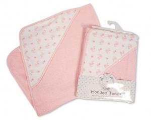 SB120-100 "Swan" Hooded Towels Pink/White