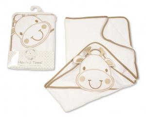 SB120-108T "Giraffe" Hooded Towels White/Taupe