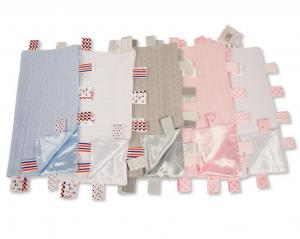 SB25-1173  Knitted Taggie Comforter  (Choose Colour)