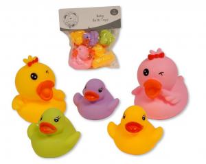 SB25-1268   Squeaky Baby Bath Toys - Colourful ducks 