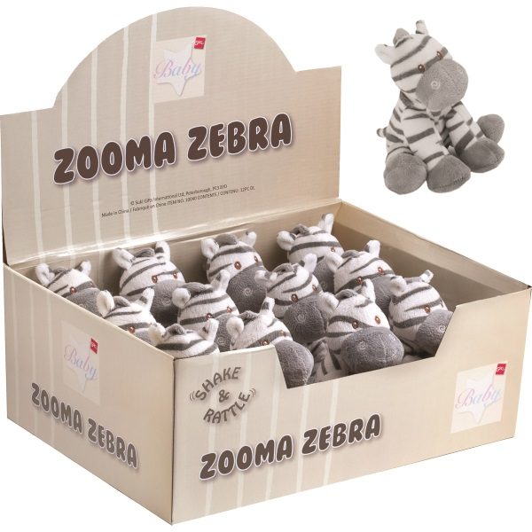 SK10040  Zooma Zebra Rattle  (12 Pack)