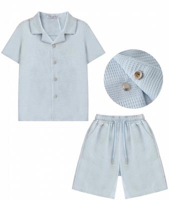 SMYG7036S   Waffle Shirt & Shorts Set  ( 12-24 months)
