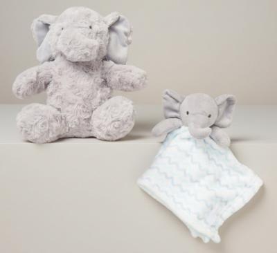 SND06333S  Elephant Toy and Comforter Set 