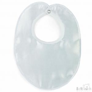 STBIB5173-BP-W  Bulk Plain White Satin Bib 