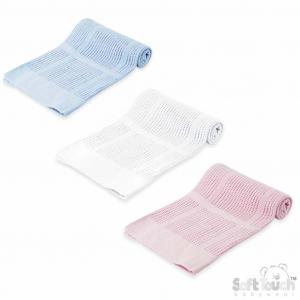 STCBP51  Assorted Cotton cellular blanket 