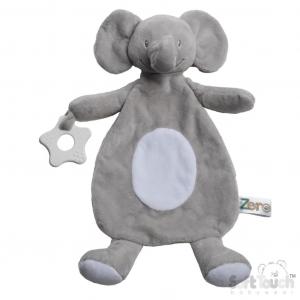STEBC66-G  Grey Elephant Eco  teething Ring Comforter 