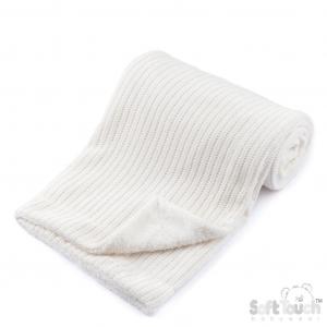 STEFBP122-W  White Chenille and Sparkle Sherpa Wrap 