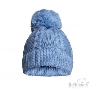 STEH802-B Blue "Zero" Cable Hat (12-24 months)
