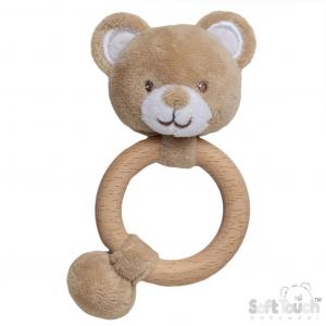 STERT64-BR  Eco Teddy Ring Rattle 