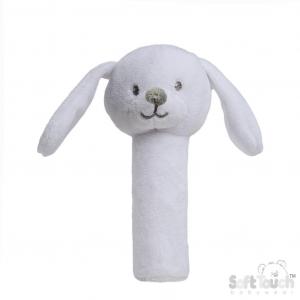 STESQ62-W  White Eco Rabbit squeaky toy 