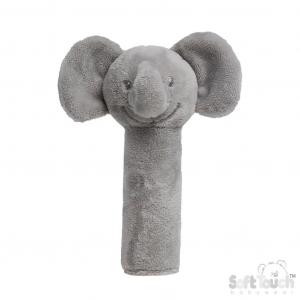 STESQ66-G  Grey Elephant squeaky toy 