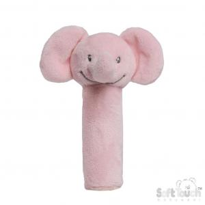 STESQ66-P  Pink Elephant squeaky toy 