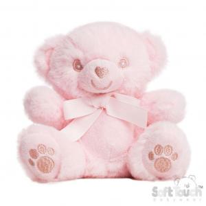 STEST60-P  Pink Recycled Teddy Bear with Paws 15cm 