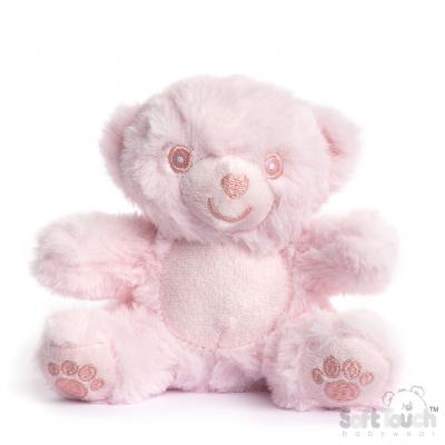 STEST60P  Pink Recycled Teddy Bear with Paws 15cm 