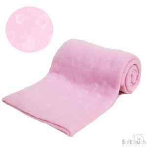 STFBP06-P  Pink Embossed Fleece Baby Wrap  (Bulk Pack)