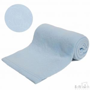 STFBP06-b  Blue Embossed Fleece Baby Wrap  (Bulk Pack):