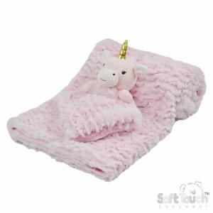 STFBP224-P  Lavender Unicorn Comforter and wrap 