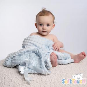 STFBP242-Bl  Blue Bubble Wrap with Sherpa 