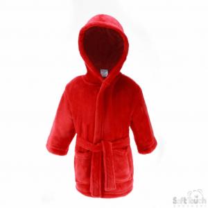 STFBR24-R  Infant Coral Fleece Robe Red  (Choose Size)