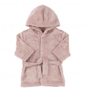 STFBR305-DP-0-6  Floral embossed Fleece Robe  (0-6 months)