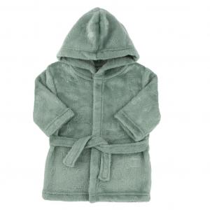 STFBR305-SG-6-12  Sage embossed Fleece Robe  (6-12 months)